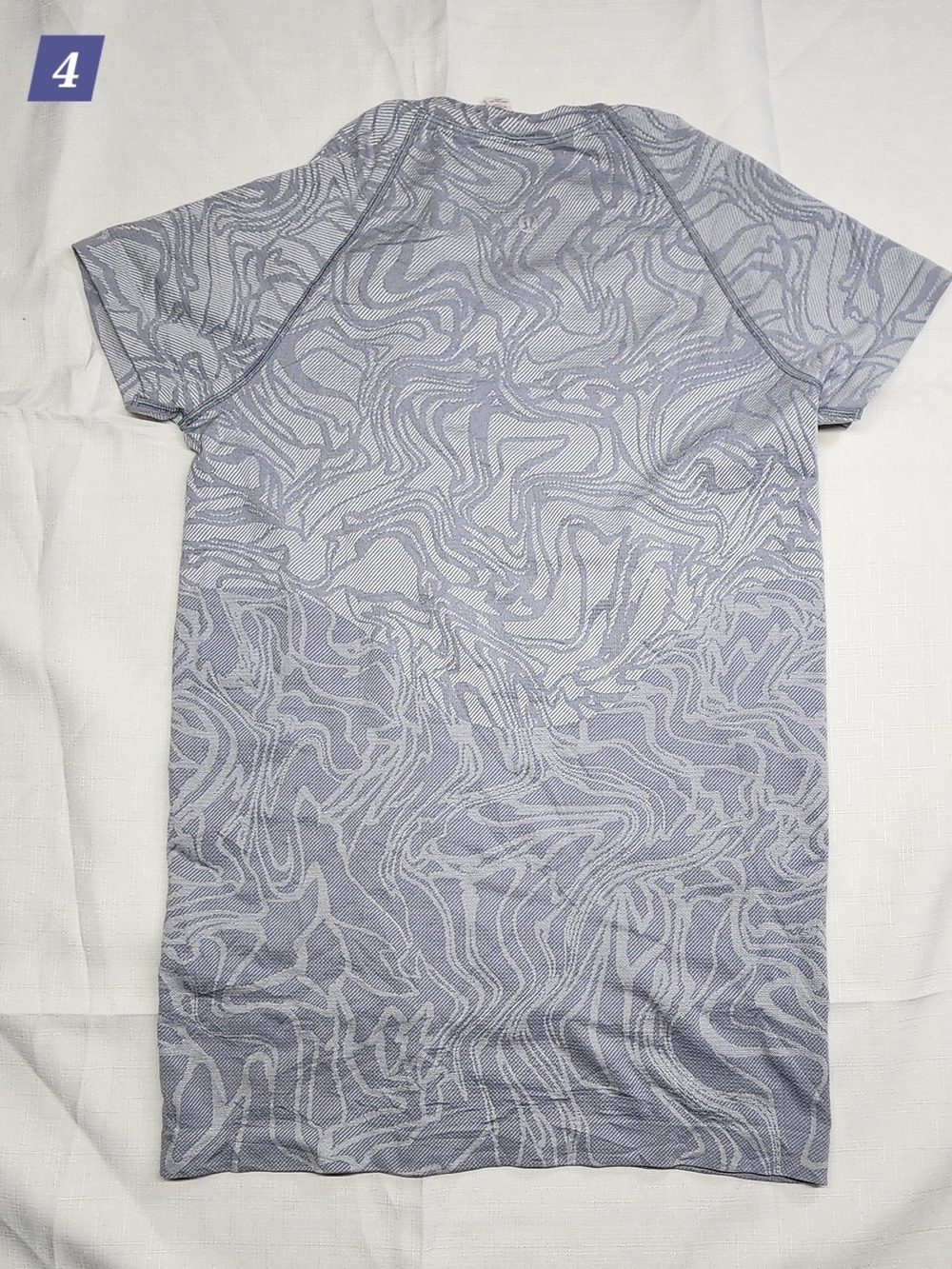lululemon athletica Short-Sleeve Swirl Print Tee in Light Blue and White